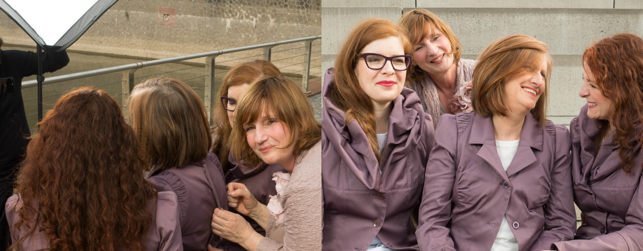 Ü40 Bloggerinnen vom iknmlo Modeblog für Frauen über 40 beim Fotoshooting mit Nicole Booss von BOcouture Hamburg