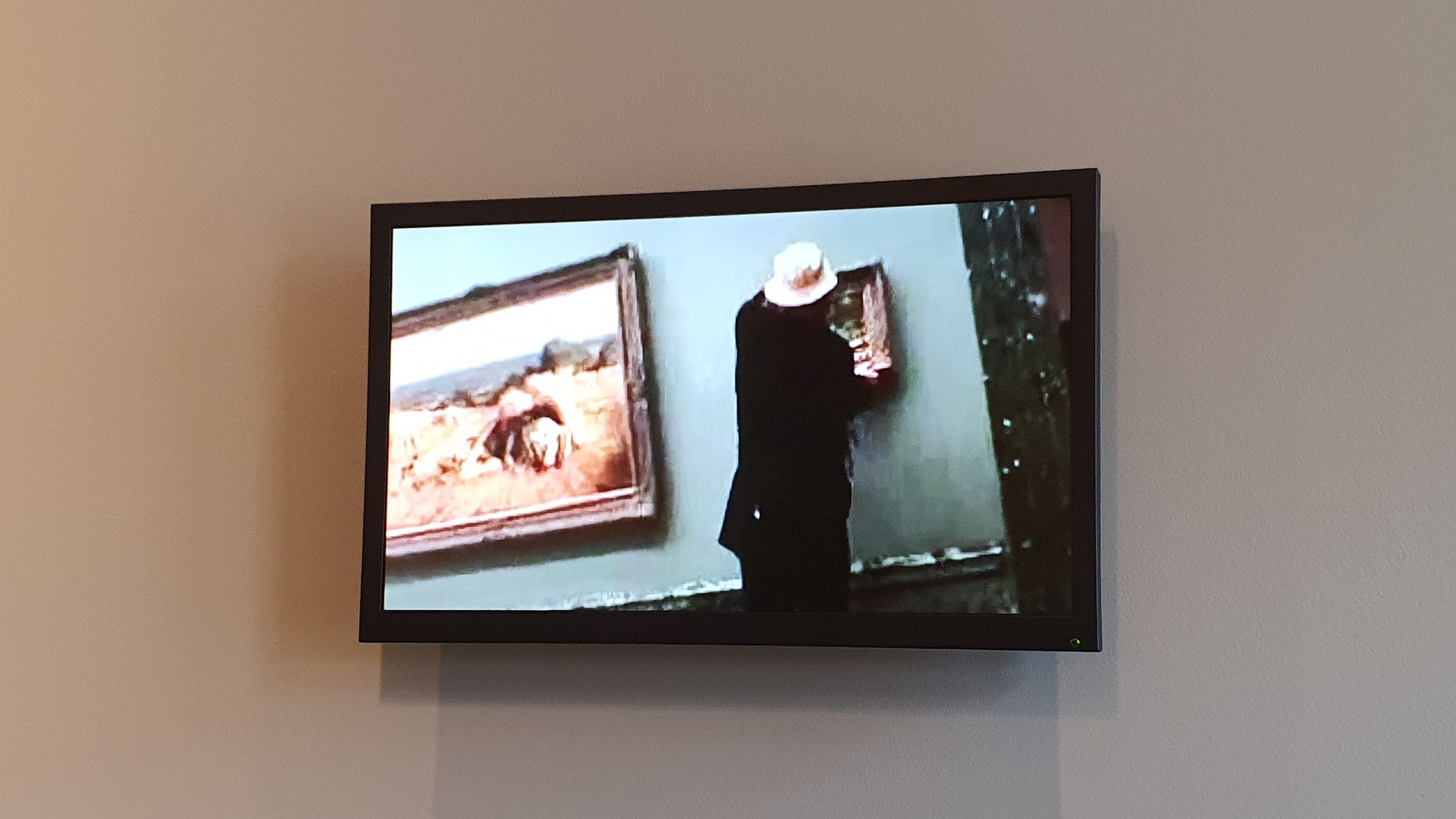 Banksy prank video installation at the MOCO Museum in Amsterdam 