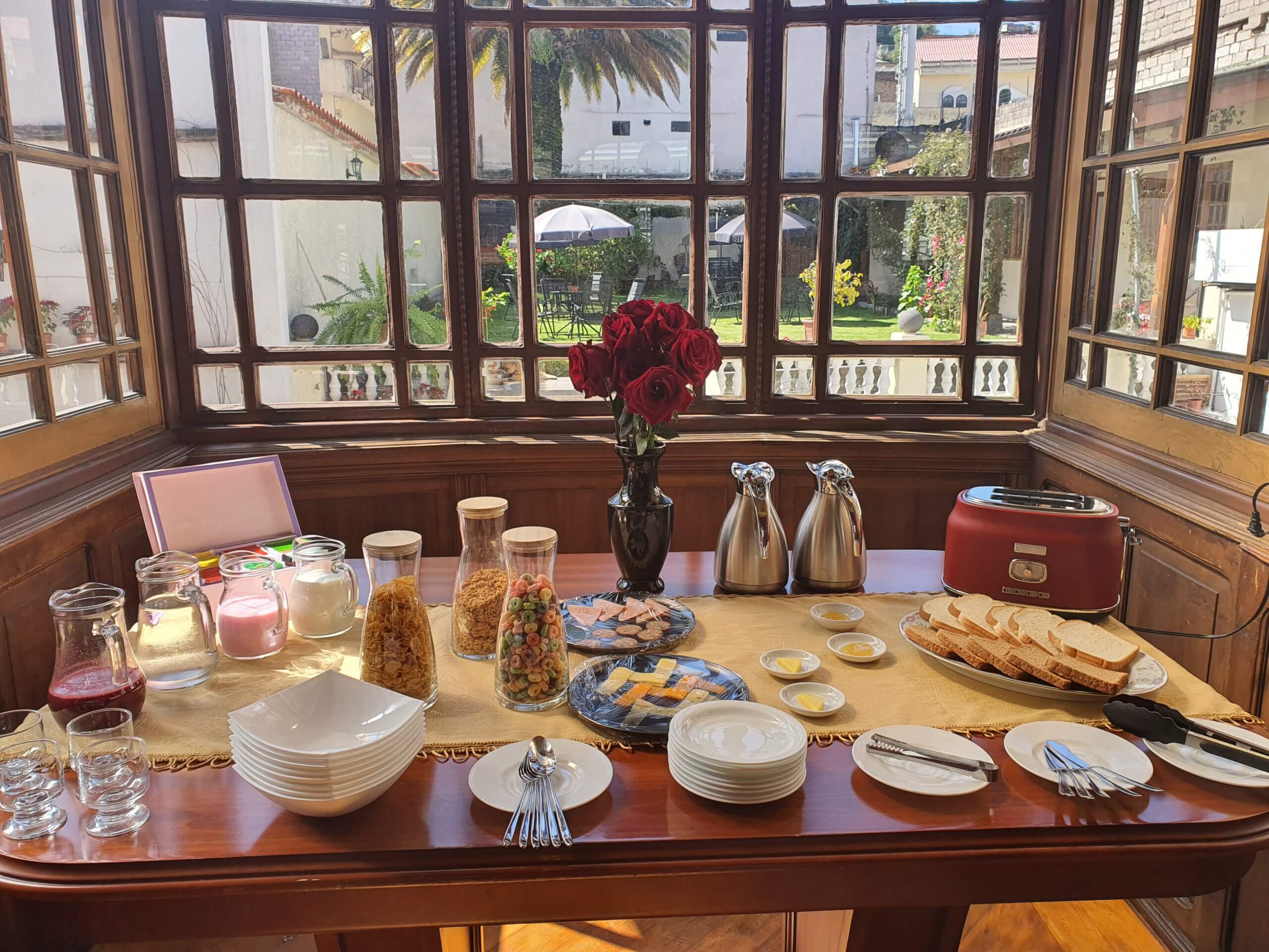 Frühstück im Hotel Casona 1914 Quito Ecuador 