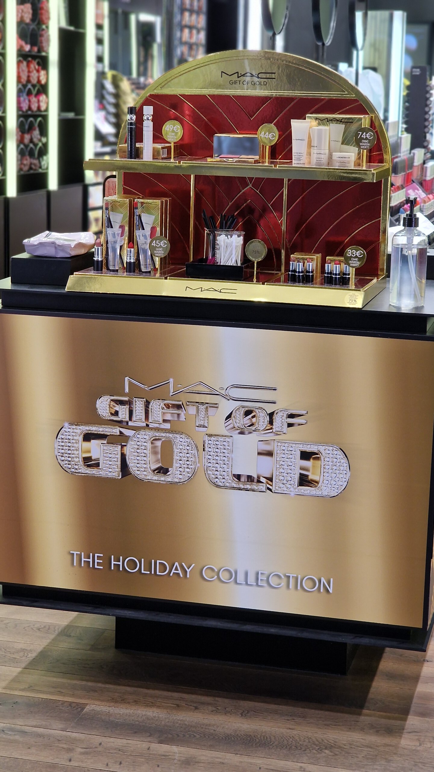 MAC Gift of Gold holiday collection 2024 counter Cologne 